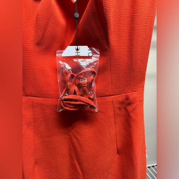 Red Orange Dress the Population Bailey Dress size Small NWOT - Picture 5 of 7